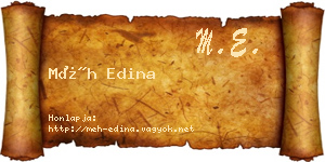 Méh Edina névjegykártya